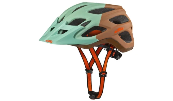 CAPACETE FACTORY CHARACTER AQUA/BROWN KTM — vista geral