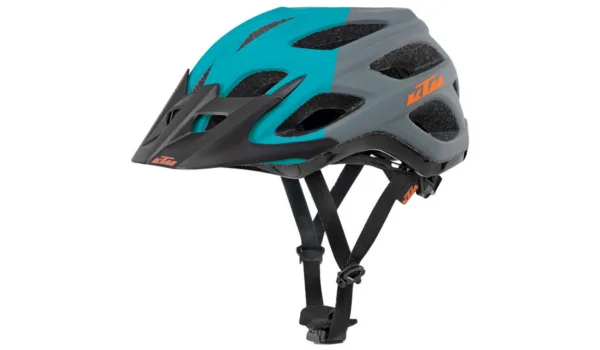 CAPACETE FACTORY CHARACTER II AZUL/CINZA KTM — vista geral