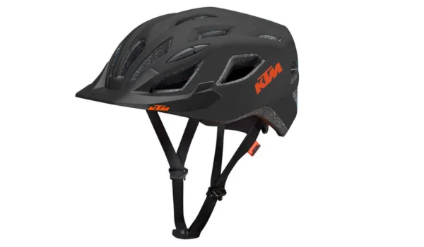 CAPACETE FACTORY LINE II PRETO/LARANJA KTM — vista geral