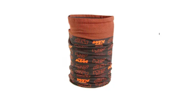 LENÇO MULTIFUNÇOES PRETO/LARANJA KTM — vista geral