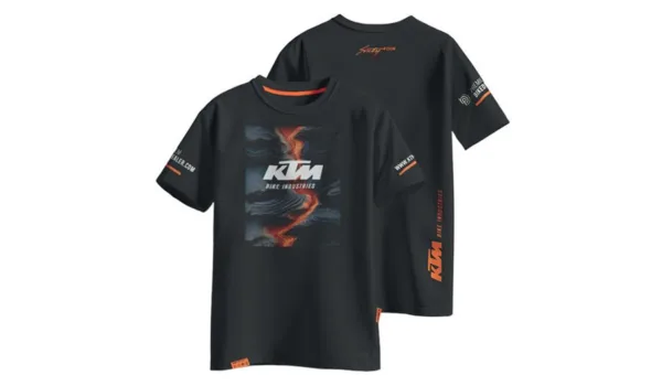 T-SHIRT CAMISOLA T-SHIRT BIKE INDUSTRIES PRETO KTM — vista geral