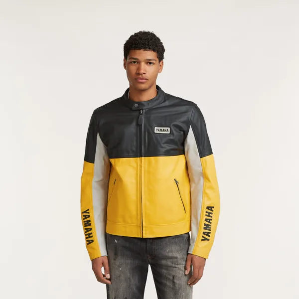 BLUSÃO EM COURO SPORT HERITAGE PARA HOMEM YAMAHA — vista geral