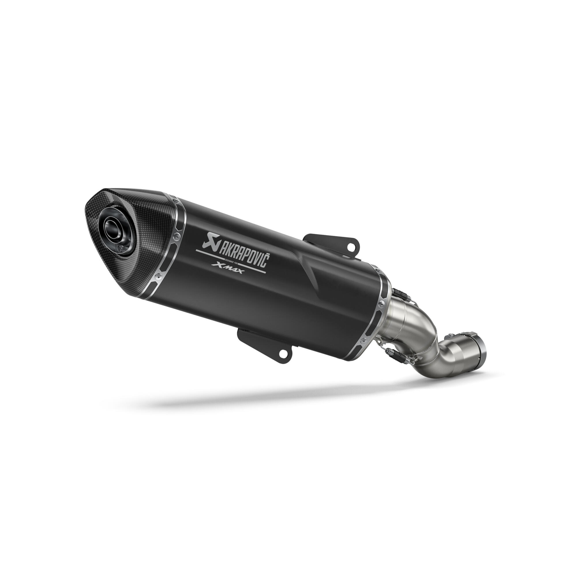 SILENCIADOR SLIP-ON AKRAPOVIČ PRETO PARA XMAX 125 YAMAHA — vista geral