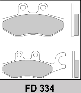 Pastilhas Travão FD334G1050 Orgânico Scooter GALFER