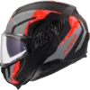 Capacete LS2 ADVANT II Glide Preto Cinza Vermelho Mate