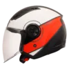 Capacete LS2 AIRFLOW II Cover Branco Vermelho Mate