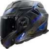 Capacete LS2 ADVANT X Spectrum Preto/Titânio/Azul Brilhante