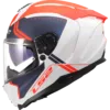 Capacete LS2 CHALLENGER II Titan Branco Azul Vermelho Mate