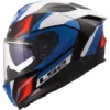 Capacete LS2 CHALLENGER II Viper Branco Azul Vermelho Brilhante
