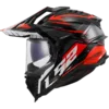 Capacete LS2 EXPLORER Spire Preto Titânio Vermelho Brilhante