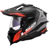 Capacete LS2 EXPLORER Hexa Preto Vermelho Cinza Mate