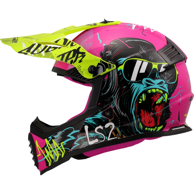 Capacete LS2 FAST EVO II MINI Gorilla Roxo Brilhante