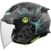 Capacete LS2 FUNNY II Scribble Cinza Azul Brilhante