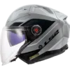 Capacete LS2 INFINITY II Veyron Cinza Branco Brilhante