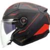 Capacete LS2 INFINITY II Veyron Preto Cinza Vermelho Mate