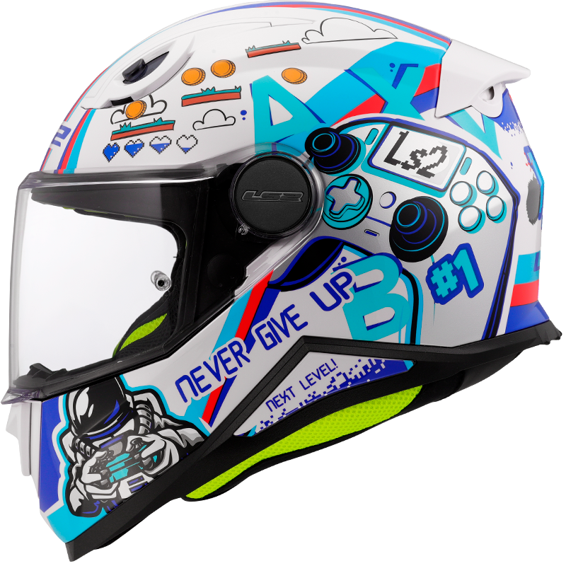Capacete LS2 KID Next Level Branco Brilhante