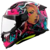 Capacete LS2 KID Cyberg Roxo Ciano Mate