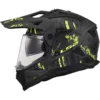 Capacete LS2 PIONEER II Crazy Preto Amarelo Hi-Vis Mate