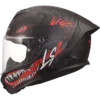 Capacete LS2 RAPID III Kaiju II Preto Vermelho Branco Mate