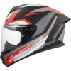 Capacete LS2 RAPID III Hyper Preto Vermelho Mate