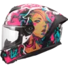Capacete LS2 RAPID III Cyberg Roxo Ciano Mate