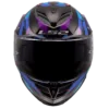 Capacete LS2 STORM III Kaos Preto Roxo Azul Brilhante