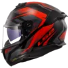 Capacete LS2 STREAM II Fury Preto Vermelho Brilhante
