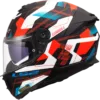 Capacete LS2 STREAM II Mika Branco Azul Vermelho Mate