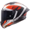 Capacete LS2 THUNDER GP AERO Raute Branco Vermelho Brilhante