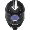 Capacete LS2 VECTOR II Splitter Preto Branco Brilhante