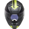 Capacete LS2 VECTOR II Splitter Titânio Amarelo Hi-Vis Mate