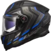 Capacete LS2 VECTOR II Alizer Preto Azul Mate