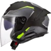 Capacete LS2 VERSO II Air Preto Amarelo Hi-Vis Mate