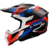 Capacete LS2 X-FORCE Phantom Branco Azul Vermelho Brilhante